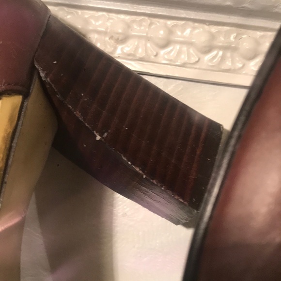 Ladies Franco Sarto brown ankle strap career shoes - Picture 7 of 7